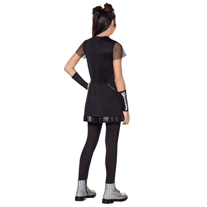 Kids Silver Skeleton Dress Costume SILVER