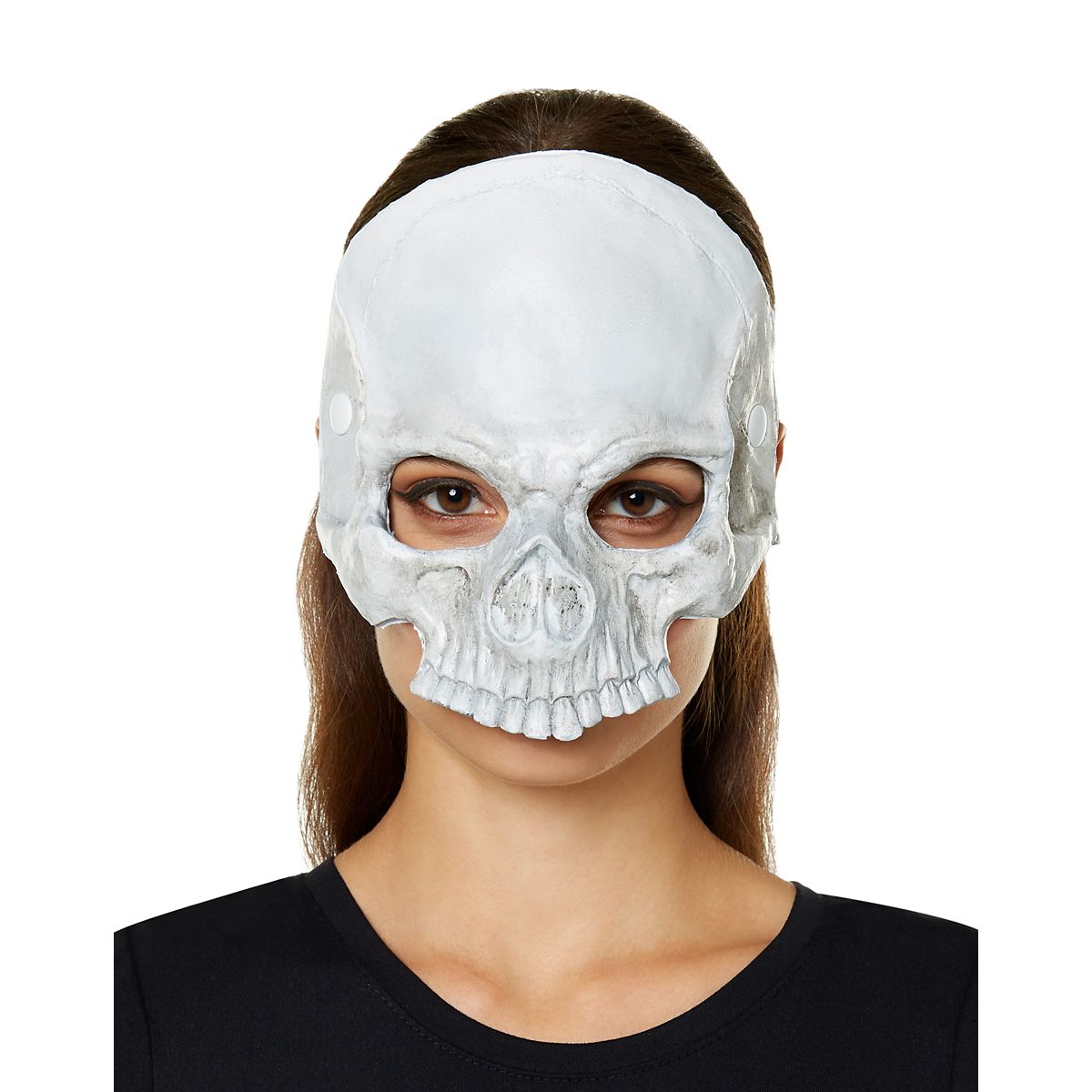 Horror Skeleton Half Mask WHITE