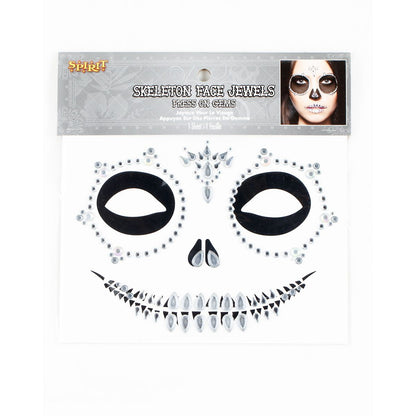 Skeleton Face Jewels CLEAR
