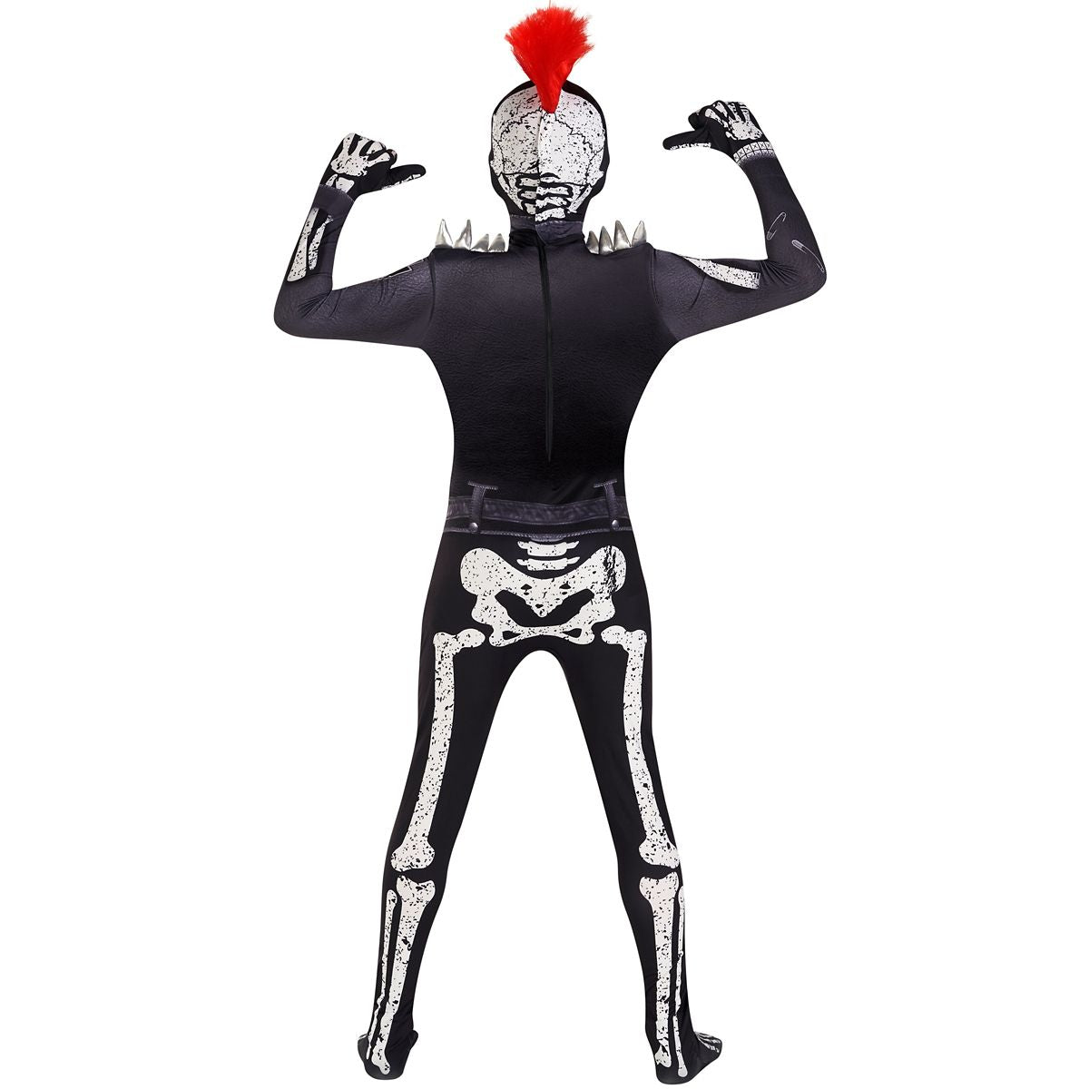 Kids Punk Skeleton Skin Suit Costume BLACK