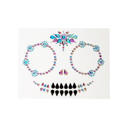 Skeleton Gem Face Decal MULTI-COLOR