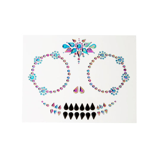 Skeleton Gem Face Decal MULTI-COLOR