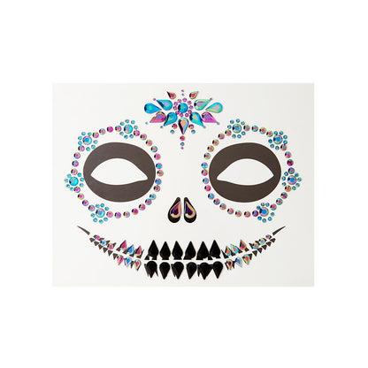 Skeleton Gem Face Decal MULTI-COLOR