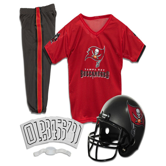 Kids Tampa Bay Buccaneers NFL Uniform Costume Deluxe - Franklin Sports RED/WHITE/BLACK