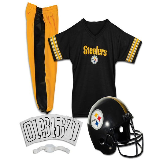 Kids Pittsburgh Steelers NFL Uniform Costume Deluxe - Franklin Sports BLACK AND YELLOW