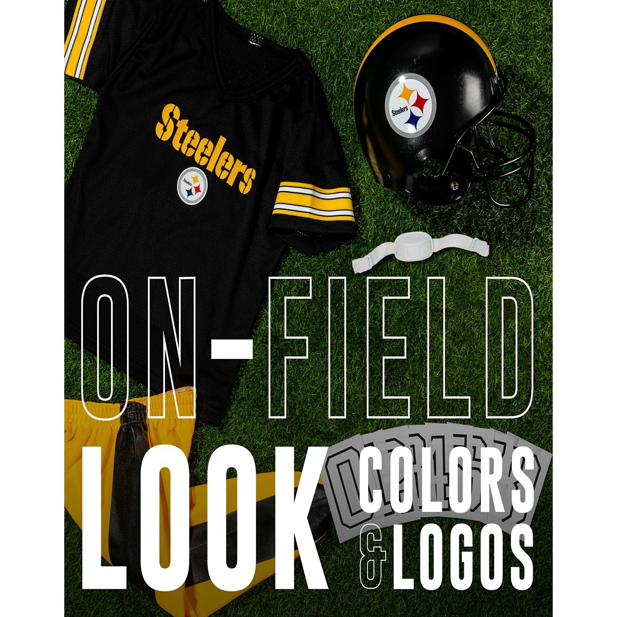 Kids Pittsburgh Steelers NFL Uniform Costume Deluxe - Franklin Sports BLACK AND YELLOW