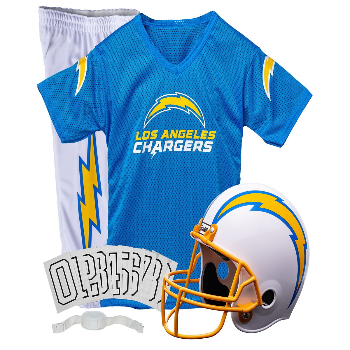 Kids Los Angeles Chargers NFL Uniform Costume Deluxe - Franklin Sports BLUE/YELLOW