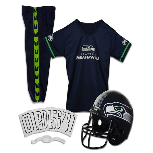 Kids Seattle Seahawks NFL Uniform Costume Deluxe - Franklin Sports GREY / BLUE