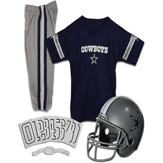 Kids Dallas Cowboys NFL Uniform Costume Deluxe - Franklin Sports BLUE AND SILVER