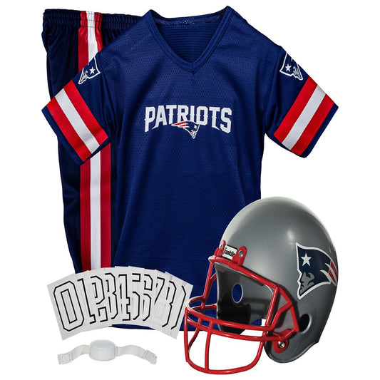 Kids New England Patriots NFL Uniform Costume Deluxe - Franklin Sports RED/WHITE/BLUE