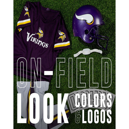 Kids Minnesota Vikings NFL Uniform Costume Deluxe - Franklin Sports YELLOW AND PURPLE