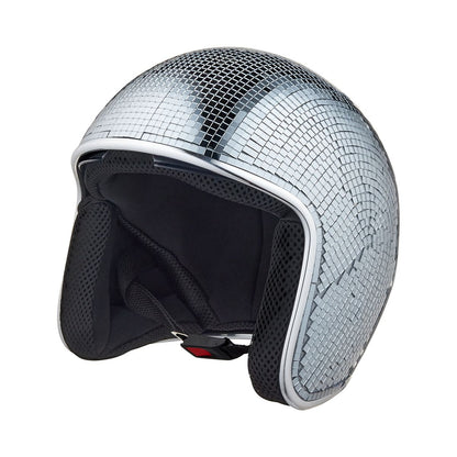 Disco Racer Mirror Helmet SILVER