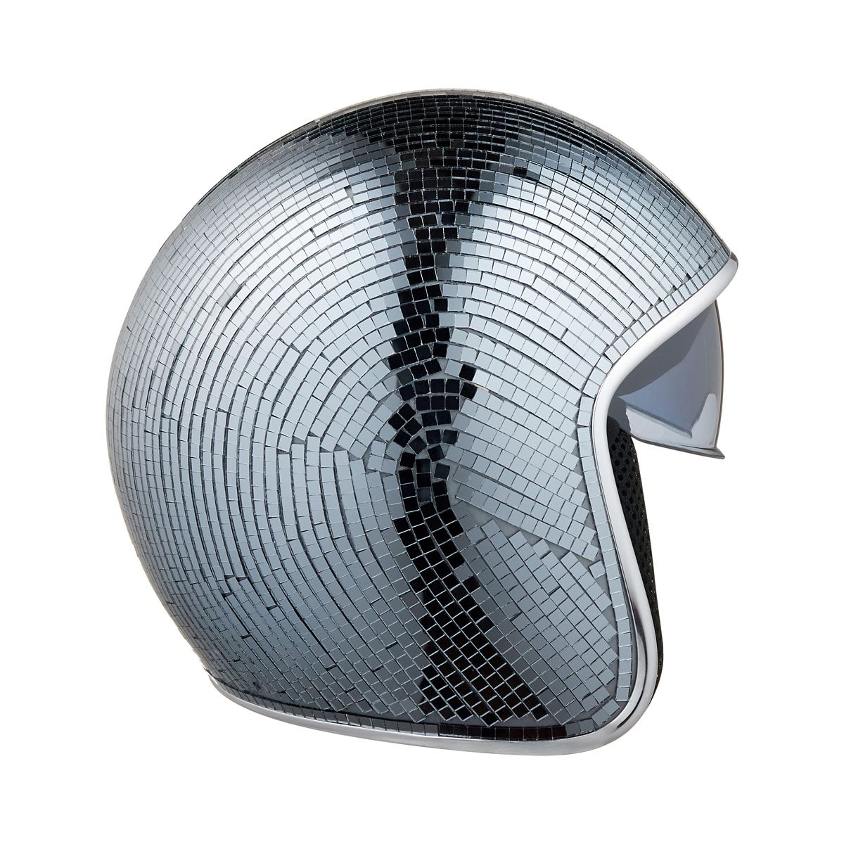 Disco Racer Mirror Helmet SILVER