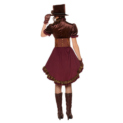 Adult Steampunk Dress Costume MAROON