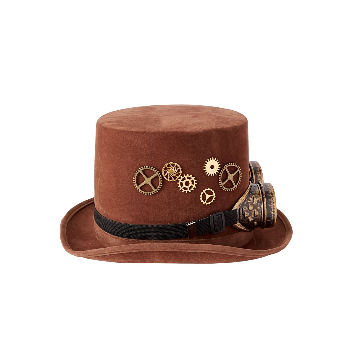 Steampunk Top Hat With Goggles BROWN