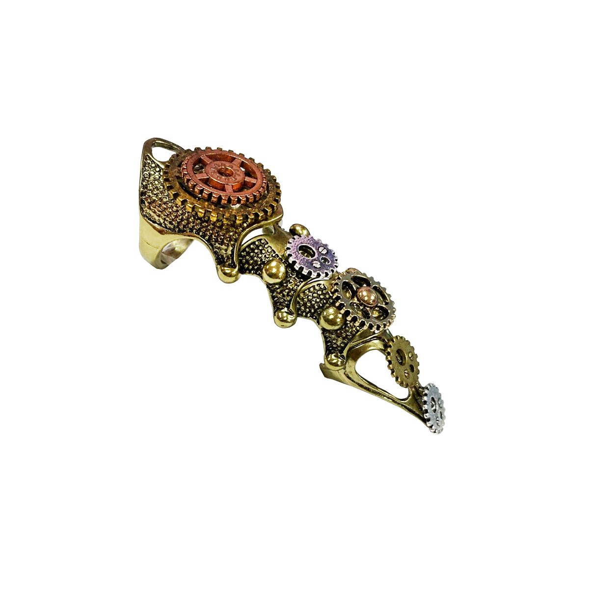 Steampunk Finger Armor Ring BRONZE