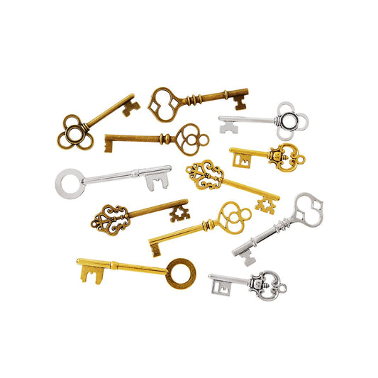 Steampunk Bag of Keys MULTI-COLOR