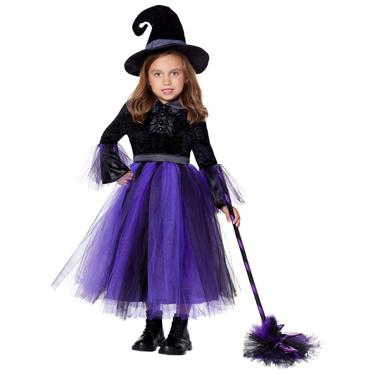 Toddler Witch Costume - The Signature Collection BLACK AND PURPLE