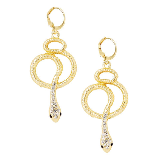 Goldtone Snake Earrings GOLD