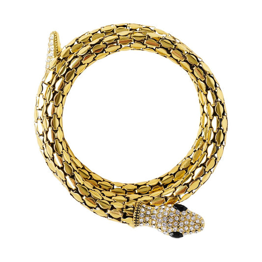 Goldtone Roman Snake Cuff GOLD