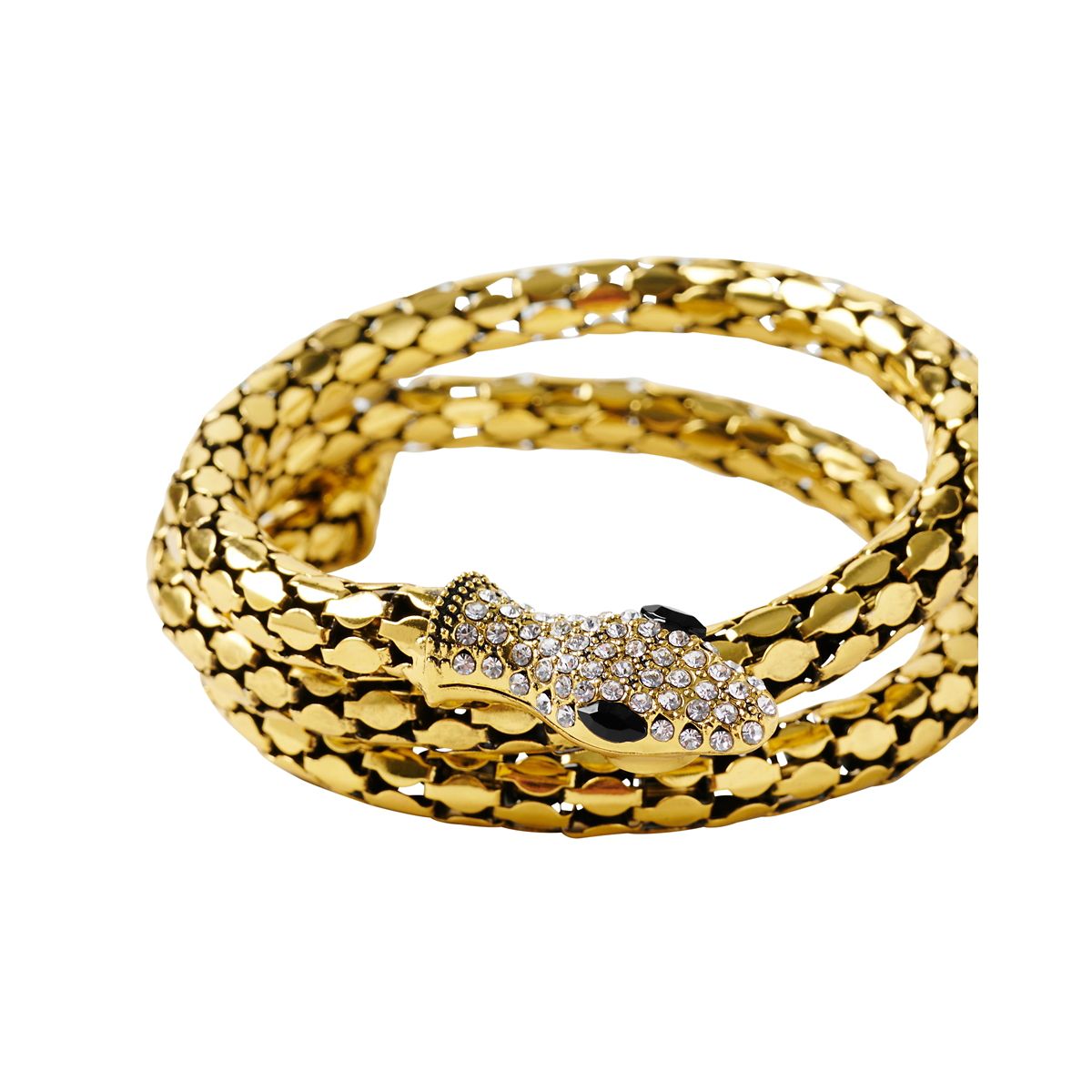 Goldtone Roman Snake Cuff GOLD