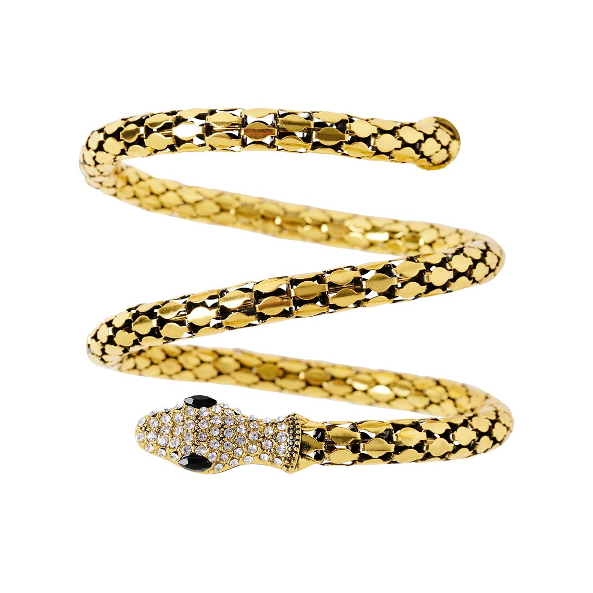Goldtone Roman Snake Cuff GOLD