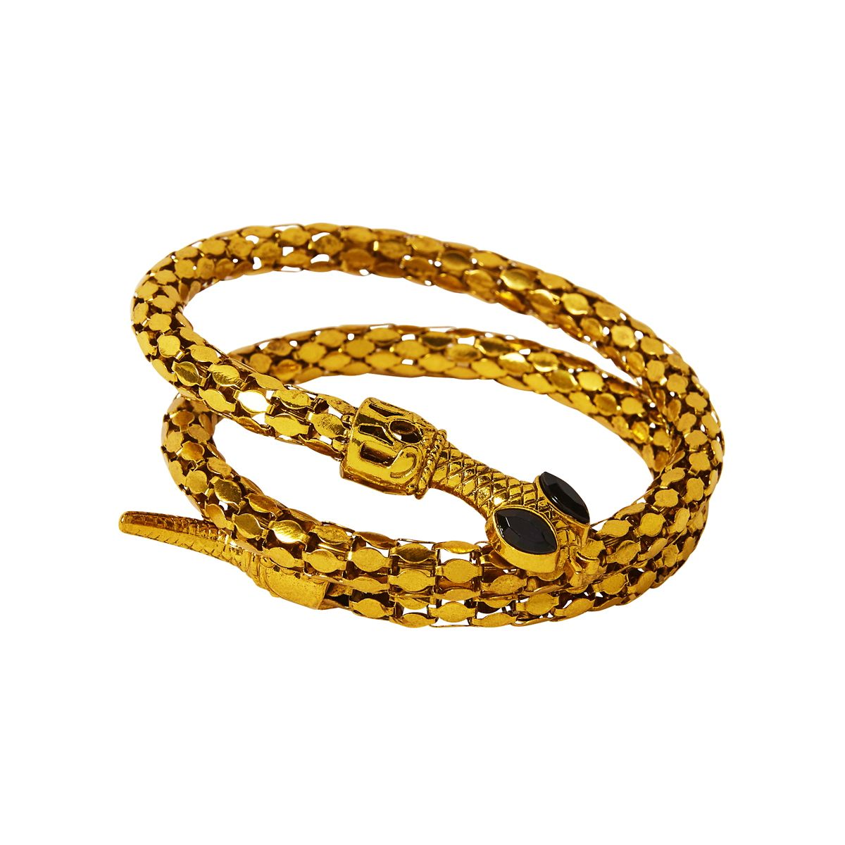 Goldtone Roman Snake Cuff GOLD