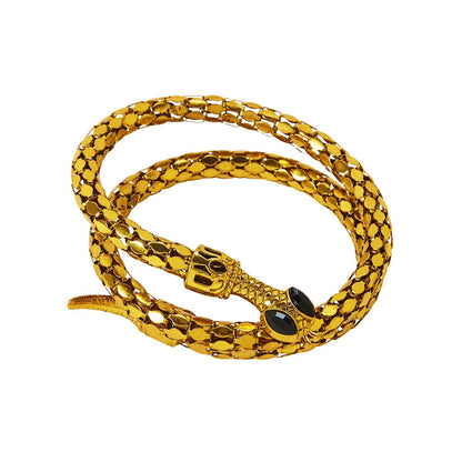 Goldtone Roman Snake Cuff GOLD