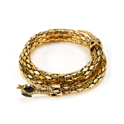 Goldtone Roman Snake Cuff GOLD
