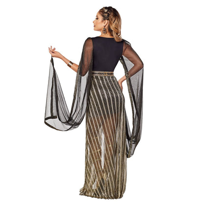 Adult Roman Empress Costume BLACK/GOLD