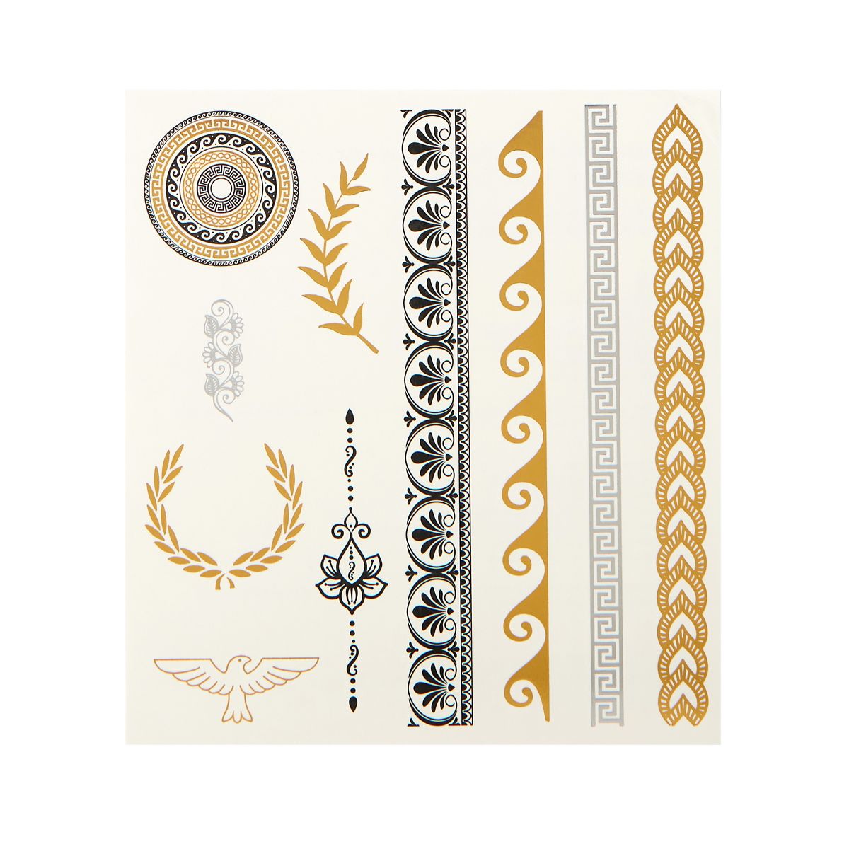 Roman Hand and Body Tattoos SILVER AND GOLD