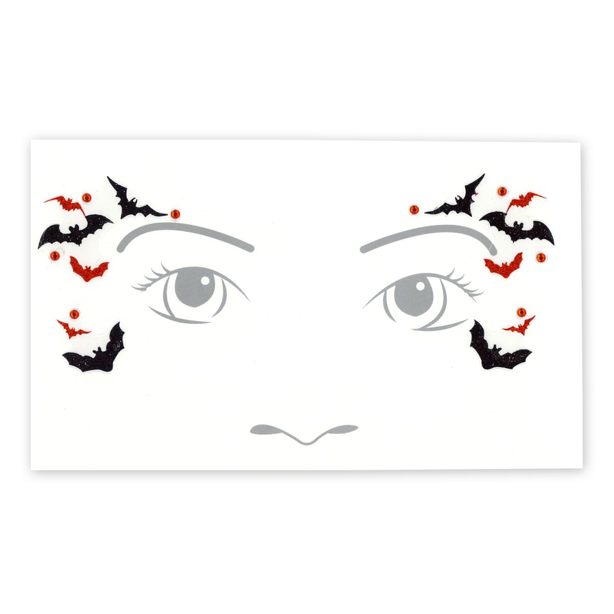 Kids Vampire Face Tattoo Decal