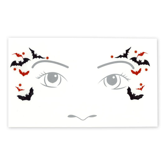 Kids Vampire Face Tattoo Decal