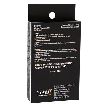 Kids Twilight Press-On Vampire Nails BLACK AND RED