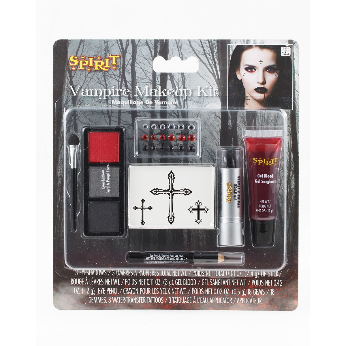 Vampire Makeup Kit BLACK AND RED