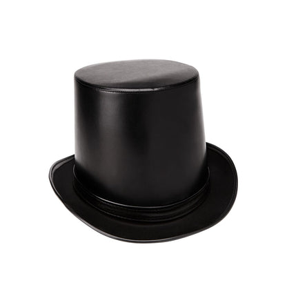 Vampire Faux Leather Top Hat BLACK