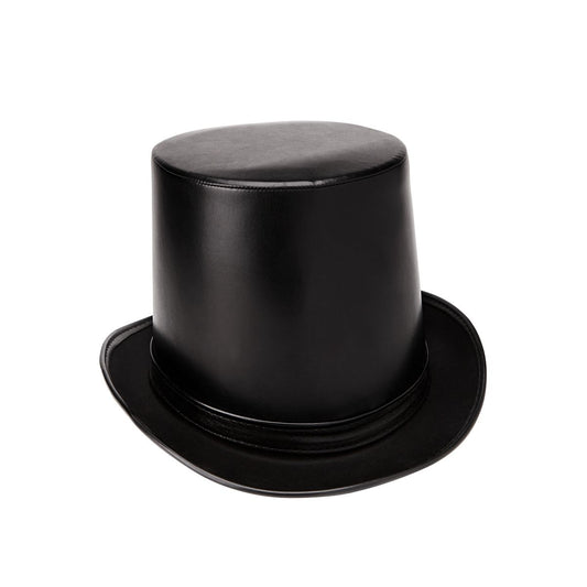 Vampire Faux Leather Top Hat BLACK