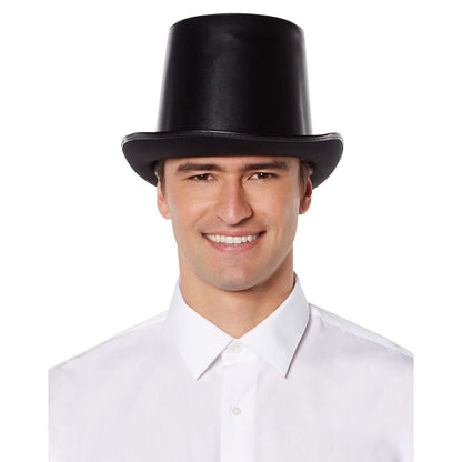 Vampire Faux Leather Top Hat BLACK