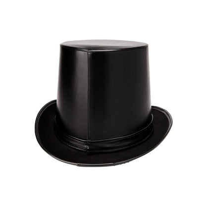 Vampire Faux Leather Top Hat BLACK