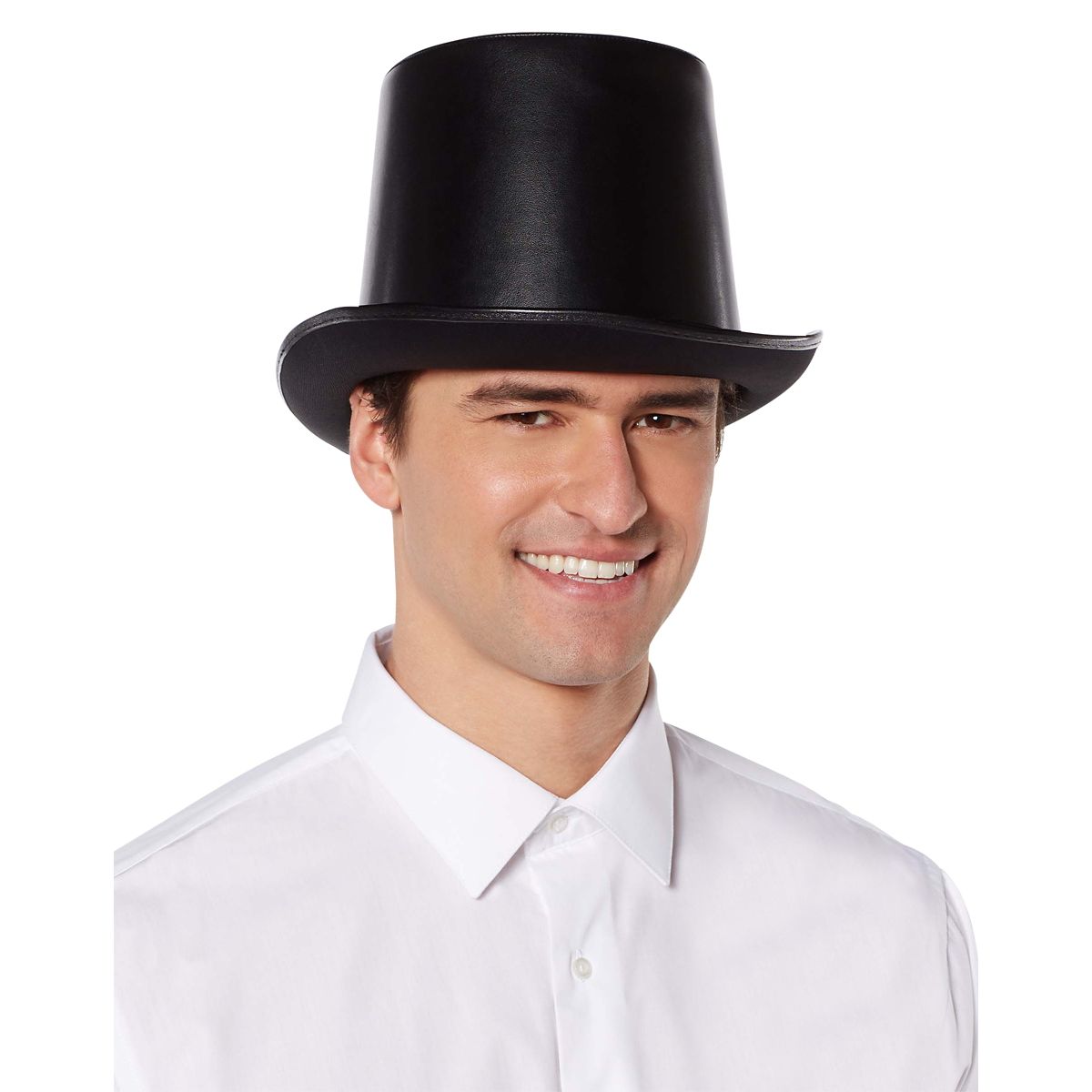 Vampire Faux Leather Top Hat BLACK