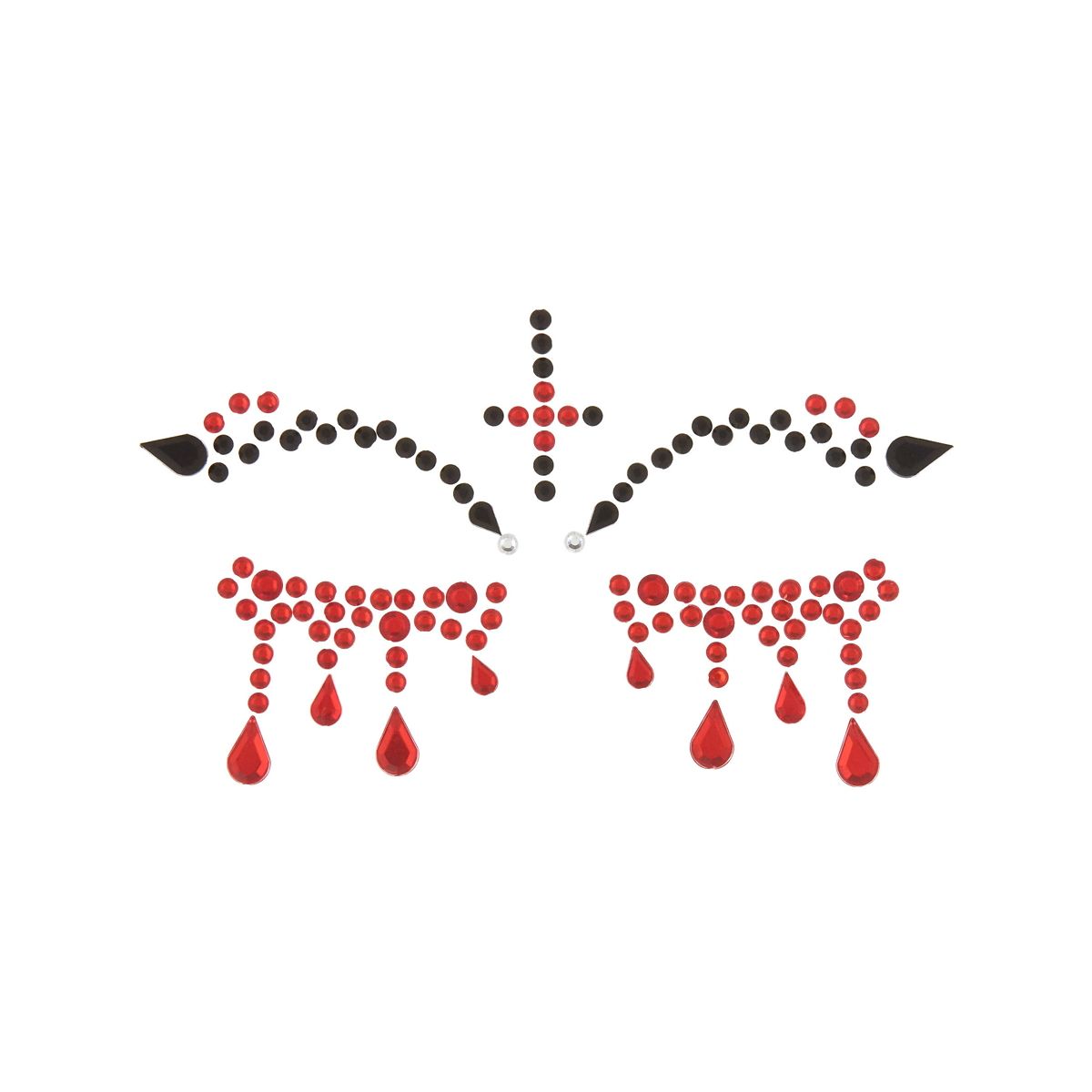Jewel Vampire Face Decal BLACK AND RED