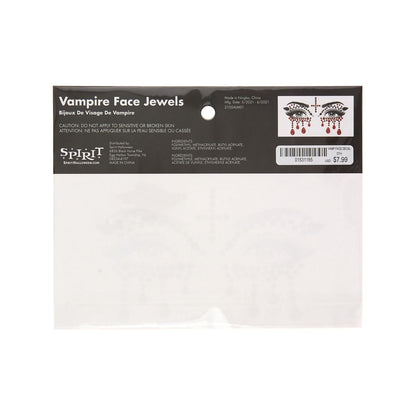 Jewel Vampire Face Decal BLACK AND RED