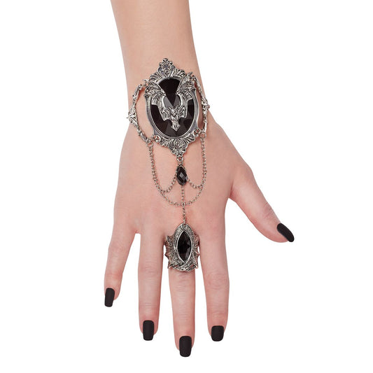 Vampire Bat Hand Chain BLACK