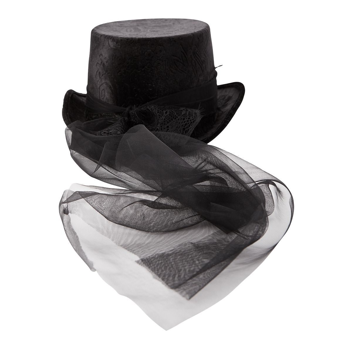 Vampire Lace Top Hat BLACK