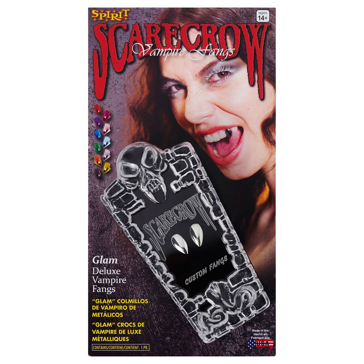 Glam Deluxe Vampire Fangs - Scarecrow CHROME