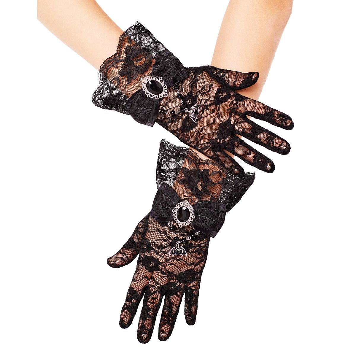 Lace Vampire Gloves BLACK