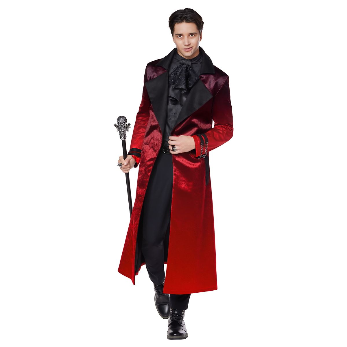 Adult Vampire Baron Costume BLACK AND RED