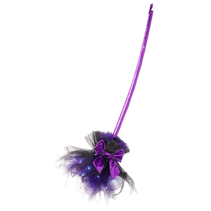 Purple Light-Up Witch Broom PURPLE
