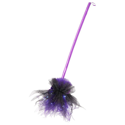 Purple Light-Up Witch Broom PURPLE