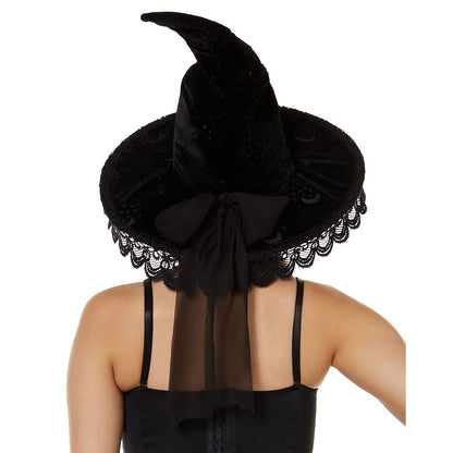 Deluxe Celestial Witch Hat BLACK